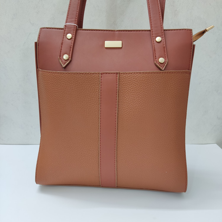 رنگ عسلی ترکیب چرم مصنوعی شرانگ و ساده